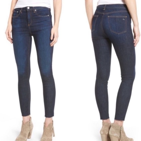rag & bone 10 Inch Ankle Skinny Jeans Dark Wash Size 26 - Picture 1 of 7